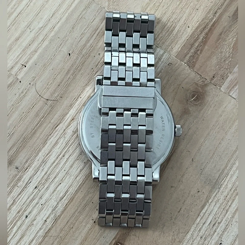 Wittnauer Longines Rare Men’s Watch Large Blue Dial Stainless Weave Bracelet